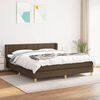 vidaXL Boxspring posteľ s matracom tmavohned&aacute; 160x200 cm l&aacute;tka