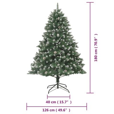 vidaXL Umelý vianočný stromček s podstavcom 180 cm PVC