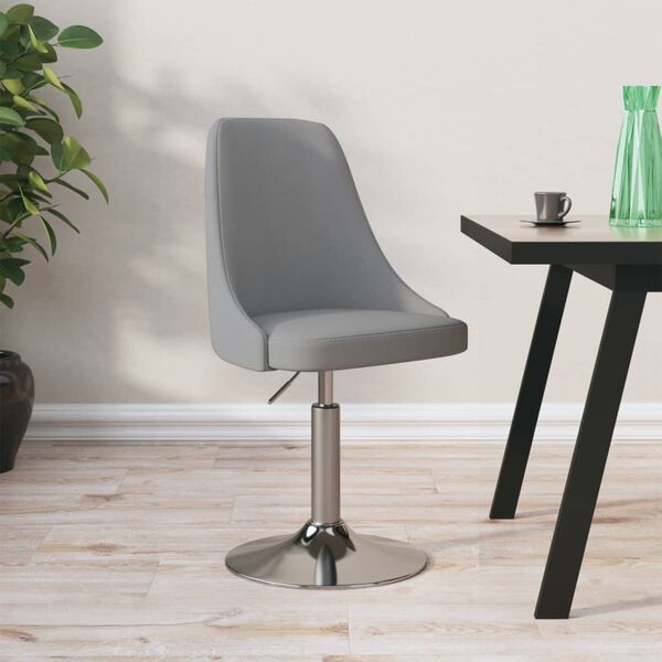 vidaXL Otočn&aacute; jed&aacute;lensk&aacute; stolička bledosiv&aacute; l&aacute;tkov&aacute;