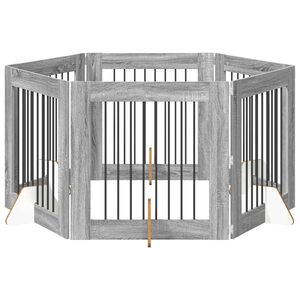 vidaXL Br&aacute;na pre psov so stojanmi 6 pcs Siv&aacute; sonoma 80 x 80 cm