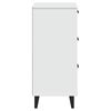 vidaXL Nočný stolík VIKEN, biely, kompozitné drevo