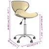 vidaXL Otočné jedálenské stoličky 4 ks krémové umelá koža