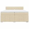 vidaXL Boxspring posteľ s matracom kr&eacute;mov&aacute; 200x200 cm l&aacute;tka