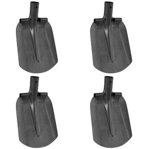 vidaXL Hlava lopaty 4 pcs Strieborn&aacute; 33 x 21 cm