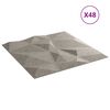 vidaXL N&aacute;stenn&eacute; panely 48 ks, bet&oacute;novo siv&eacute; 50x50 cm XPS 12 m&sup2; diamant