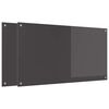 vidaXL Kuchynský backsplash 2 pcs Tmavo šedá 110 x 60 cm tvrdené sklo