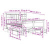 vidaXL Posteľ s knižnicou bez matraca 150x200 cm borovicový masív
