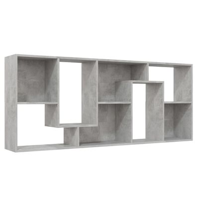 vidaXL Knižnica, betónovo sivá 67x24x161 cm, kompozitné drevo