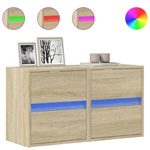 vidaXL TV n&aacute;stenn&eacute; skrinky s LED svetlami 2 ks dub sonoma 41x31x45 cm