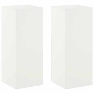 vidaXL Stojan na rastliny 2 pcs Biela 40 x 40 x 100 cm Oceľ