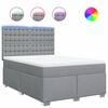 vidaXL Boxspring posteľ s matracom svetlosiv&aacute; 100x200 cm l&aacute;tka