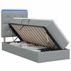 vidaXL LED &uacute;ložn&aacute; posteľ s matracom Svetlosiv&aacute; 90 x 190 cm L&aacute;tka