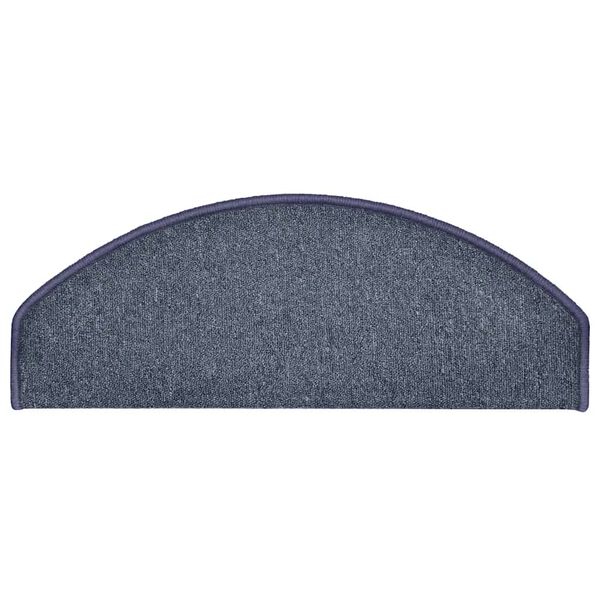 vidaXL Schodov&eacute; rohože 30 ks 65x24x4 cm tmavo&scaron;ed&eacute; a modr&eacute; polkruhov&eacute; veľk&eacute;