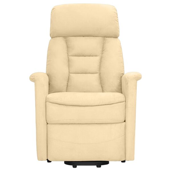 vidaXL Zdv&iacute;hacie a skl&aacute;pacie kreslo, kr&eacute;mov&eacute;, umel&yacute; semi&scaron;