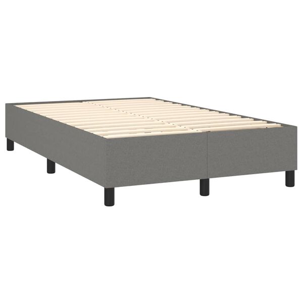 vidaXL Boxspring posteľ s matracom tmavosiv&yacute; 120x200 cm l&aacute;tka