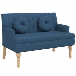 vidaXL Lavička s vank&uacute;&scaron;mi modr&aacute; 113x64,5x75,5 cm l&aacute;tka