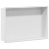 vidaXL Sprchov&yacute; v&yacute;klenok Biela 45 x 30 x 9,5 cm Nerezov&aacute; oceľ