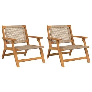 vidaXL Z&aacute;hradn&yacute; n&aacute;bytok 2 pcs B&eacute;žov&aacute; 67 x 78 x 73 cm