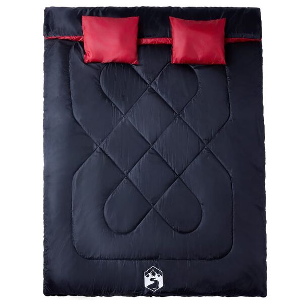 vidaXL Dvojit&yacute; spac&iacute; vak s vank&uacute;&scaron;mi pre dospel&yacute;ch 3-4 ročn&eacute; obdobia