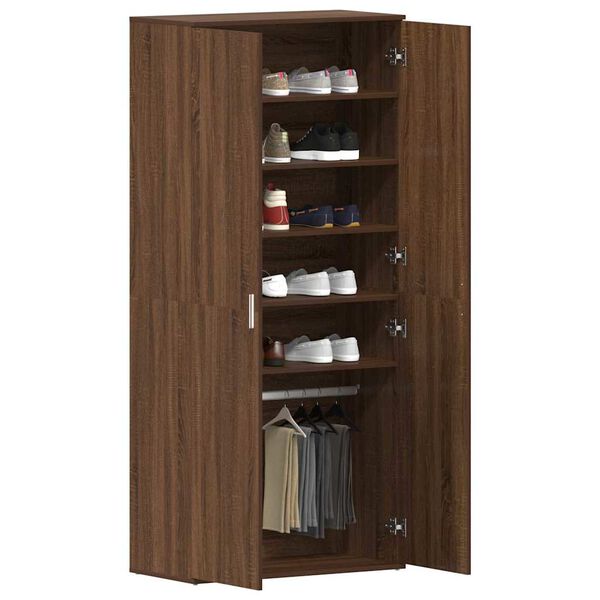 vidaXL Skriňa na top&aacute;nky Hned&aacute; 80 x 39 x 180 cm Kompozitn&eacute; drevo