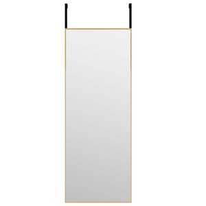 vidaXL Zrkadlo na dvere zlat&eacute; 30x80 cm sklo a hlin&iacute;k