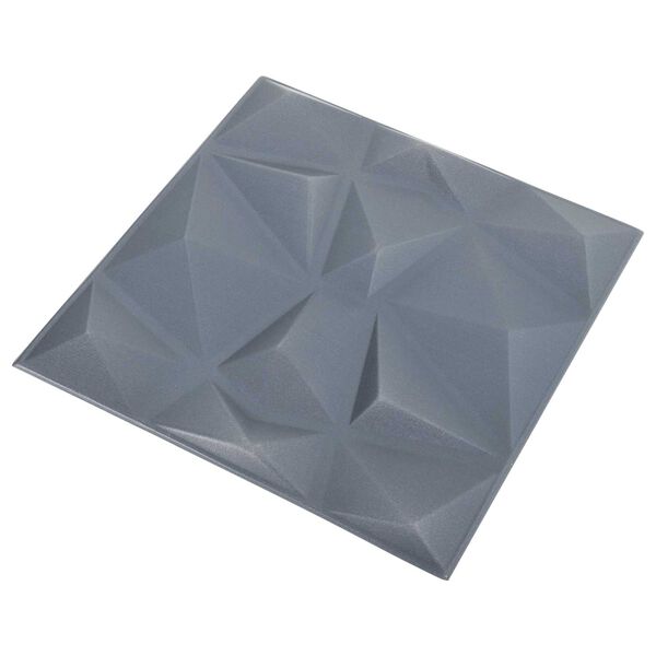 vidaXL N&aacute;stenn&eacute; panely 24 pcs Diamond &Scaron;ed&yacute; 50 x 50 cm XPS Pena
