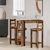 vidaXL Nástenný barový stôl Old Wood 102x45x103,5 cm Engineered Wood