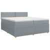 vidaXL Posteľ boxspring s matracom Svetlosiv&aacute; 200 x 200 cm L&aacute;tka
