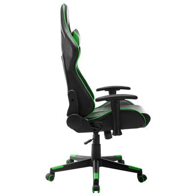 vidaXL Herná stolička čierno-zelená umelá koža