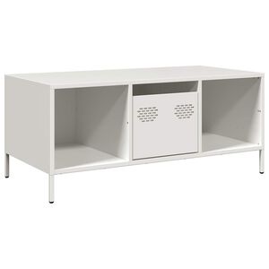 vidaXL Konferenčn&yacute; stol&iacute;k biely 101,5x50x43,5 cm oceľ