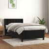 vidaXL Posteľn&yacute; r&aacute;m boxspring s matracom čierny 80x200 cm zamat