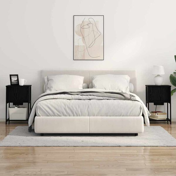 vidaXL Nočn&yacute; stol&iacute;k Čierny dub 38 x 31 x 61 cm Kompozitn&eacute; drevo