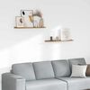 vidaXL Stenn&aacute; polica 2 pcs Hned&aacute; 80 x 9 x 3 cm Kompozitn&eacute; drevo
