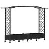 vidaXL Vyv&yacute;&scaron;en&yacute; z&aacute;hon s mriežkou a strechou Čierna 207 x 40 x 129 cm