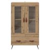 vidaXL Highboard so z&aacute;suvkou Remeseln&yacute; dub 69,5 x 31 x 115 cm