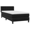 vidaXL Posteľn&yacute; r&aacute;m boxspring s matracom čierny 90x210 cm zamat
