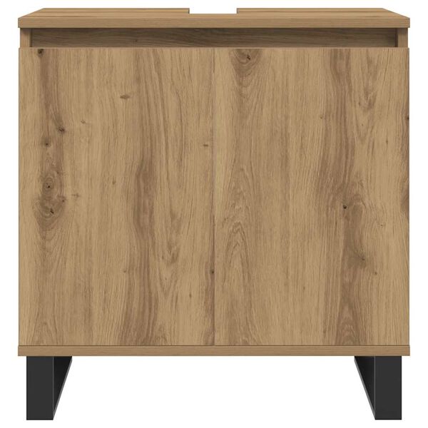 vidaXL Kúpeľňová skrinka dub artisan 58x33x60 cm kompozitné drevo