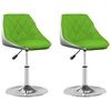 vidaXL Otočn&eacute; jed&aacute;lensk&eacute; stoličky 2 ks zelen&eacute; a biele umel&aacute; koža