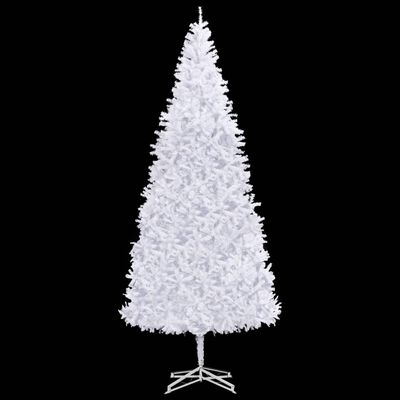 vidaXL Umelý vianočný stromček s LED a súpravou gulí biely 500 cm