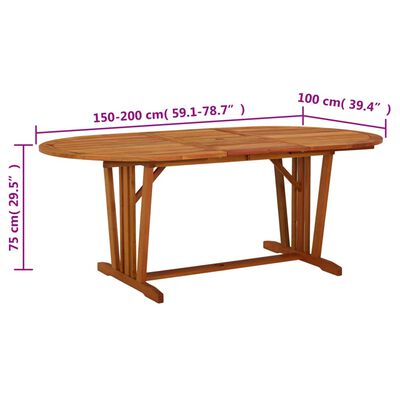 vidaXL Záhradný stôl 200x100x75 cm masívne eukalyptové drevo