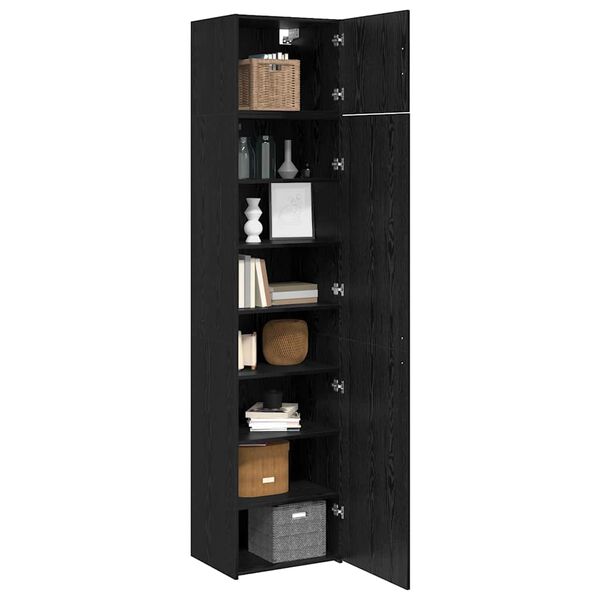 vidaXL Serv&iacute;rovacia skriňa 3 pcs Čierny dub