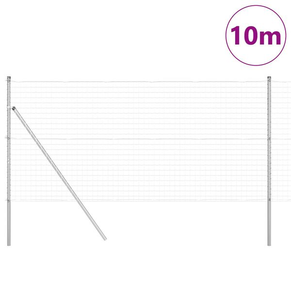 vidaXL Plot s podperou Strieborn&aacute; 1 x 10 m Ocel a PVC