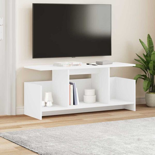 vidaXL TV stol&iacute;k Biela 102 x 35 x 45 cm Kompozitn&eacute; drevo