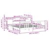 vidaXL Posteľ s knižnicou bez matraca 200x200 cm borovicov&yacute; mas&iacute;v