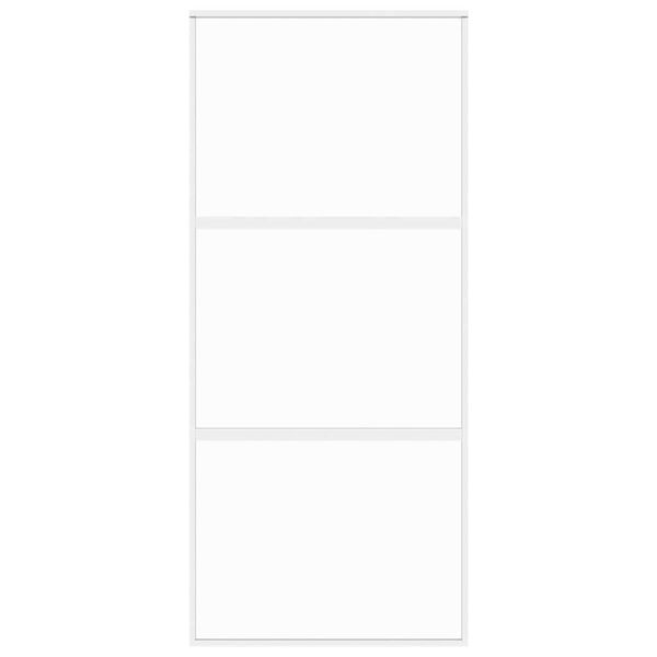 vidaXL Posuvné dvere biele 90x205 cm tvrdené sklo a hliník