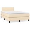 vidaXL Boxspring posteľ s matracom kr&eacute;mov&aacute; 120x190 cm l&aacute;tka