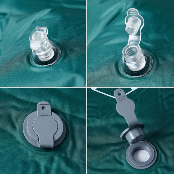 vidaXL Samonafukovací kempingový matrac s vankúšom, 1 osoba, zelený