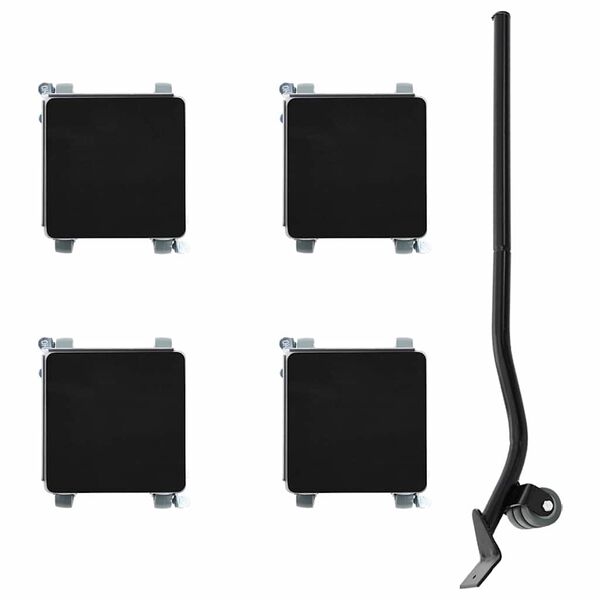 vidaXL N&aacute;bytkov&eacute; kolieska 4 ks so zdv&iacute;hačom 13,5x13,5x6 cm oceľ 1300 kg