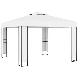 vidaXL Alt&aacute;nok s dvojitou strie&scaron;kou 3x3 m, biely