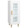 vidaXL Komoda biela 34,5x34x90 cm spracovan&eacute; drevo